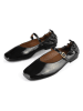 loft37 Leren ballerina's met bandje zwart