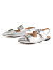loft37 Leder-Slingballerinas in Silber