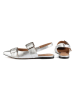 loft37 Leder-Slingballerinas in Silber