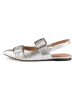 loft37 Leder-Slingballerinas in Silber