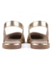loft37 Leren slingballerina's goudkleurig
