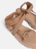 loft37 Leder-Sandaletten in Beige