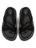 loft37 Leren teenslippers zwart
