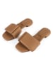 loft37 Leder-Pantoletten in Beige