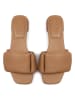loft37 Leder-Pantoletten in Beige