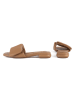 loft37 Leren slippers beige