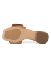 loft37 Leder-Pantoletten in Beige