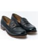 British Passport Leren mocassins donkerblauw