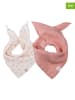MaxiMo 2er-Set: Dreiecktücher in Rosa/ Creme
