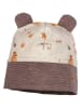 MaxiMo Czapka beanie w kolorze brązowo-kremowym
