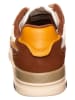 Gant Leren sneakers wit/bruin/oranje