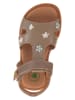 El Naturalista Leren sandalen lichtbruin
