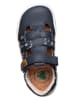 El Naturalista Leren enkelsandalen donkerblauw