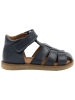 POM POM Leren enkelsandalen donkerblauw