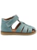 POM POM Leder-Halbsandalen in Blau