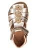 POM POM Leder-Halbsandalen in Gold