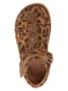 POM POM Leder-Halbsandalen in Braun