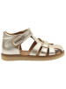 POM POM Leder-Halbsandalen in Gold