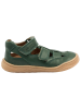 POM POM Leren barefootschoenen groen