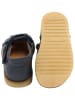 POM POM Leder-Halbsandalen in Dunkelblau