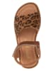 POM POM Leder-Sandalen in Braun