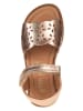POM POM Leder-Sandalen in Gold