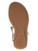 POM POM Leder-Sandalen in Silber