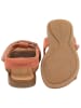 POM POM Leren sandalen oranje