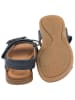 POM POM Leder-Sandalen in Dunkelblau
