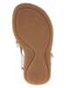 POM POM Leder-Sandalen in Weiß