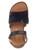 POM POM Leder-Sandalen in Dunkelblau