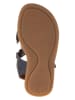 POM POM Leder-Sandalen in Dunkelblau