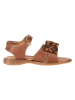 POM POM Leder-Sandalen in Braun