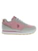 U.S. Polo Sneakers in Grau/ Rosa