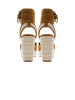 U.S. Polo Assn. Keilsandalen in Hellbraun/ Beige