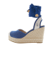 U.S. Polo Assn. Keilsandalen in Blau/ Beige