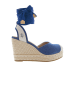 U.S. Polo Assn. Keilsandalen in Blau/ Beige