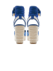 U.S. Polo Assn. Keilsandalen in Blau/ Beige