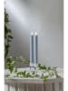 STAR Trading 2er-Set: LED-Kerzen "Flamme Stripe" in Blau - (H)25 cm