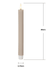 STAR Trading 2-delige set: ledkaarsen "Flamme Stripe" beige - (H)25 cm