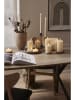 STAR Trading 2-delige set: ledwindlichten "Flamme Flow" beige - (H)5 x Ø 4 cm