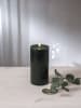 STAR Trading Ledwindlicht "Flamme Flow Pillar" donkergroen - (H)17,5 x Ø 7,5 cm