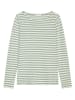 Marc O´Polo Longsleeve in Grün/ Creme