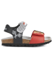 Geox Sandalen "Chalki" in Rot/ Schwarz