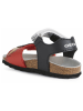 Geox Sandalen "Chalki" in Rot/ Schwarz