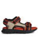 Geox Sandalen "Airadyum" beige/rood/zwart