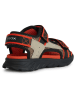 Geox Sandalen "Airadyum" beige/rood/zwart