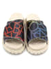 Goby Leder-Pantoletten in Schwarz/ Beige/ Bunt