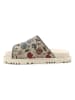 Goby Leren slippers beige/meerkleurig