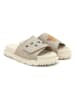 Goby Leren slippers beige